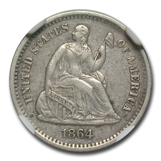 Buy 1864-S Liberty Seated Half Dime AU-50 NGC | APMEX