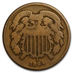 1864 Two Cent Piece Good