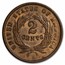 1864 Two Cent Piece Large Motto BU (Brown)