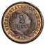 1864 Two Cent Piece Large Motto Choice BU (Red/Brown)