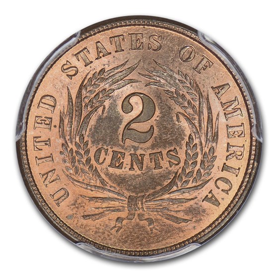 Buy 1864 Two Cent Piece Large Motto MS-66 PCGS (Red/Brown) | APMEX