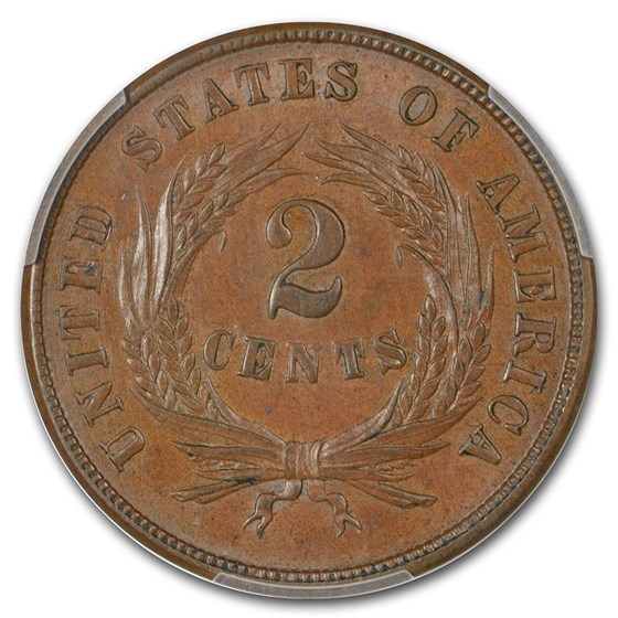 Buy 1864 Two Cent Piece MS-62 PCGS (Brown, Small Motto) | APMEX