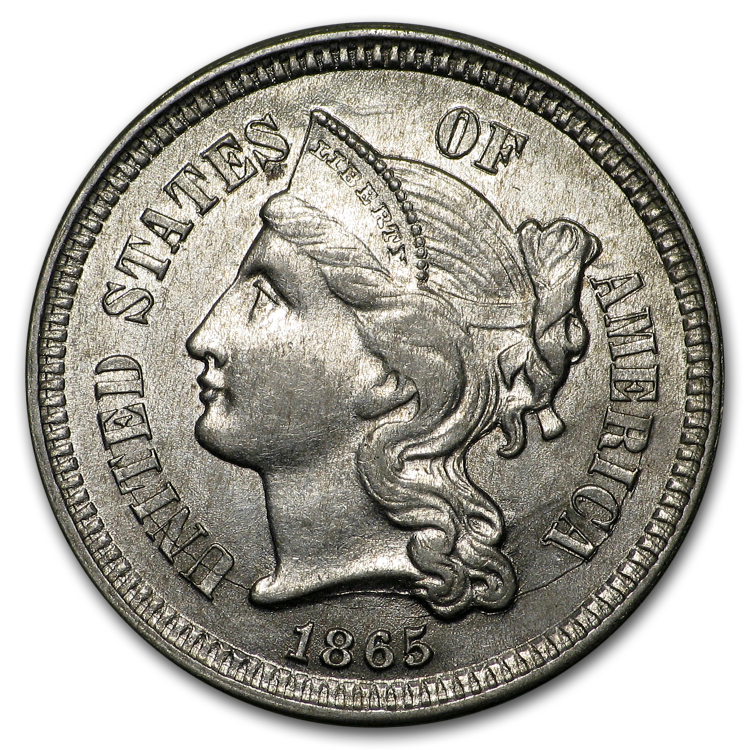 Buy 1865 3 Cent Nickel AU | APMEX