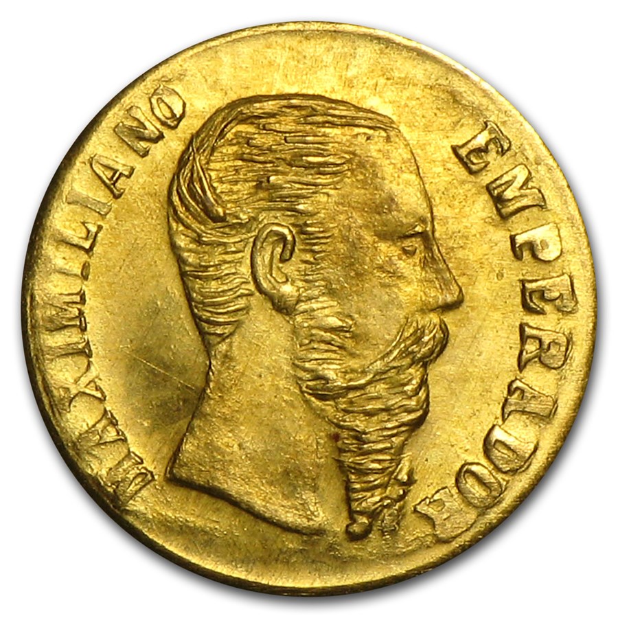 1865-B Mexico Mini Gold 1/50 Oz Maximiliano (Grove-152)