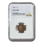 1865 Indian Head Cent AU-55 NGC (Brown)