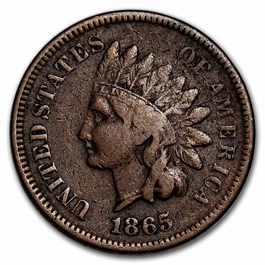 Buy 1865 Indian Head Cent Fancy 5 Fine 