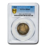 1865 Liberty Seated Quarter MS-66 PCGS