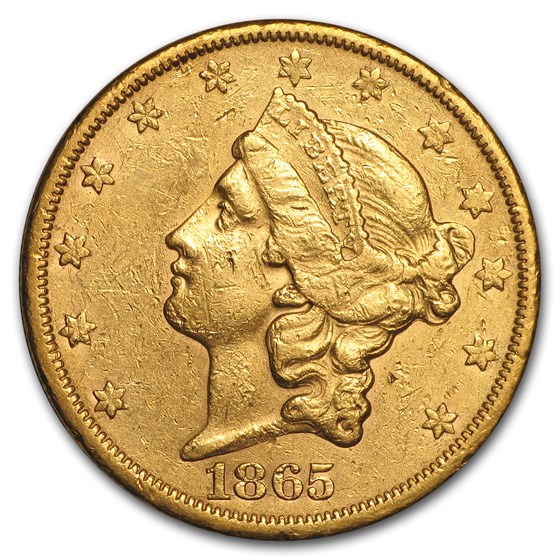 Buy 1865-S $20 Liberty Gold Double Eagle AU Details (Cleaned) | APMEX