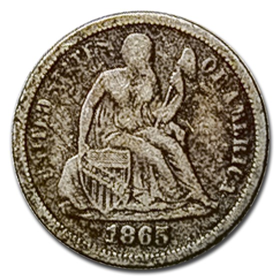 Buy 1865-S Liberty Seated Dime Fine | APMEX