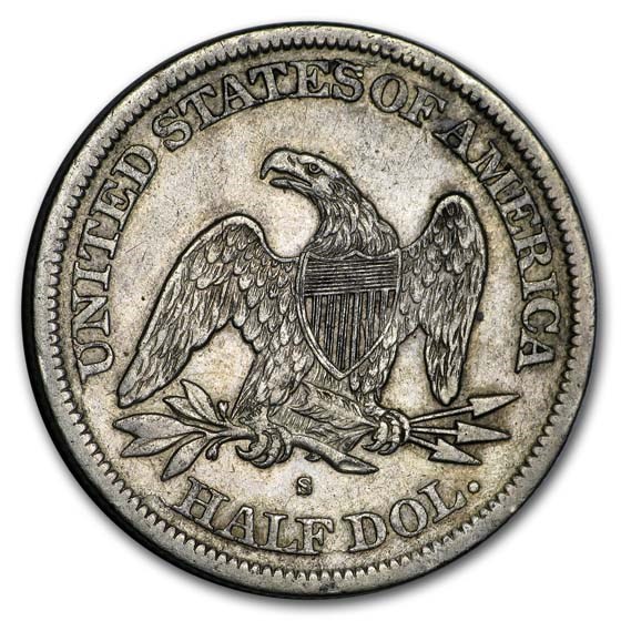 Buy 1865-S Liberty Seated Half Dollar XF | APMEX