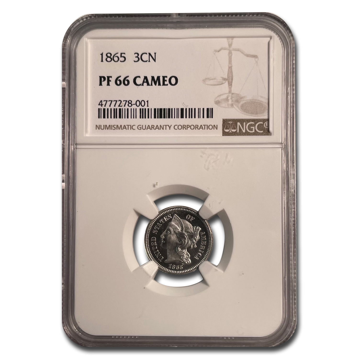 Buy 1865 Three Cent Nickel PF-66 Cameo NGC | APMEX