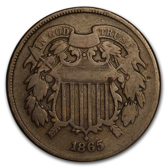 1865 Two Cent Piece Good