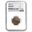 1865 Two Cent Piece MS-62 NGC (Brown)