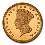 1866 $1 Indian Head Gold MS-67+ PCGS CAC