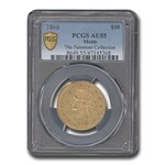 1866 $10 Liberty Gold Eagle AU-55 PCGS (Motto)