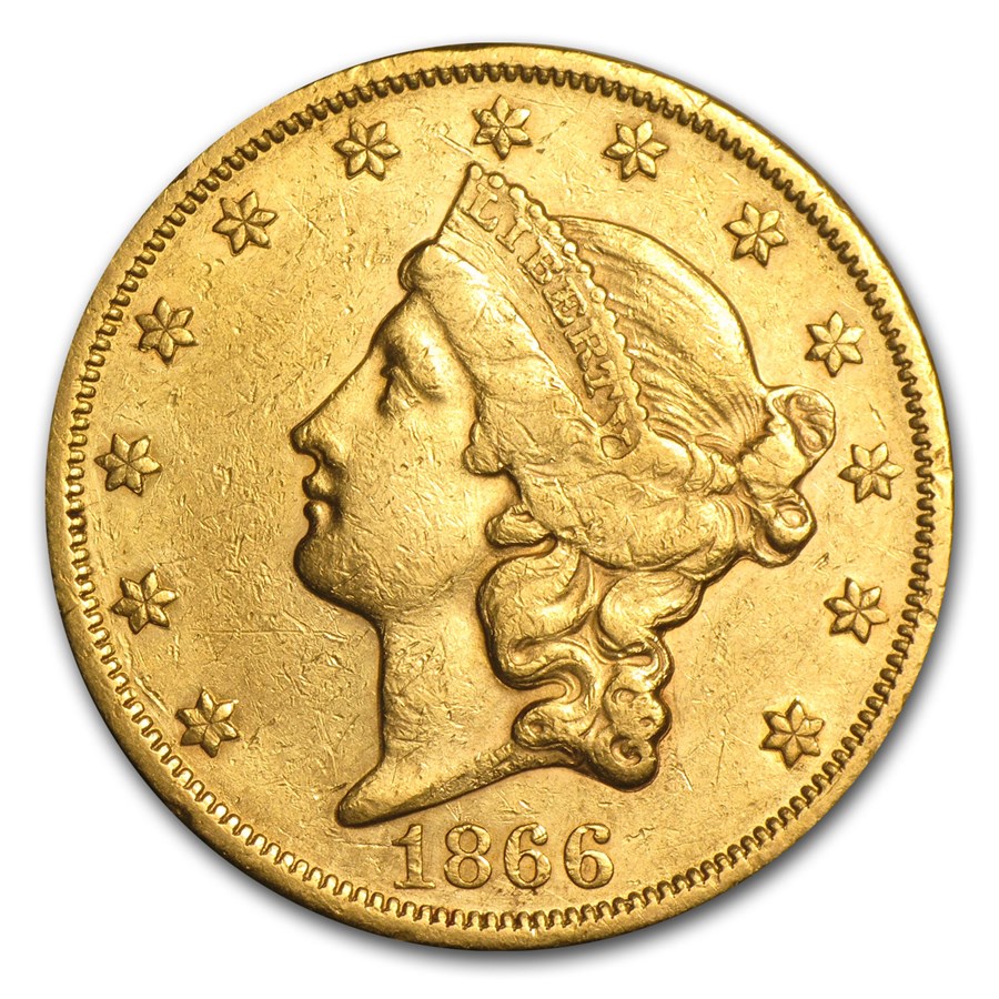 Buy 1866 $20 Liberty Gold Double Eagle XF | APMEX