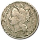 1866 3 Cent Nickel Fine