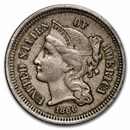 1866 3 Cent Nickel XF