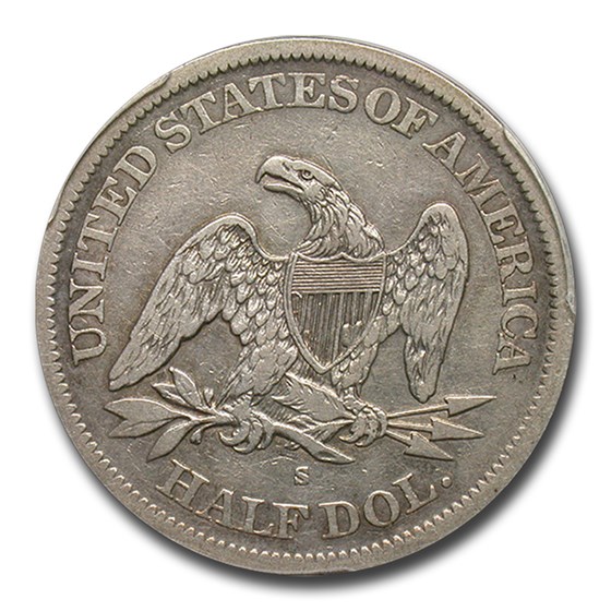 Buy 1866-S Liberty Seated Half Dollar VF-30 PCGS (No Motto) | APMEX