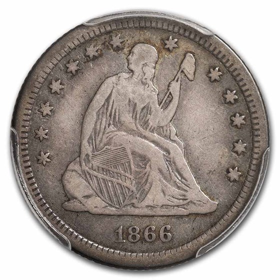 Buy 1866-S Liberty Seated Quarter VF-20 PCGS | APMEX