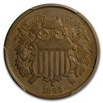 1866 Two Cent Piece XF