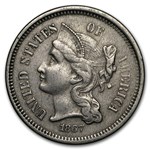 1867 3 Cent Nickel XF