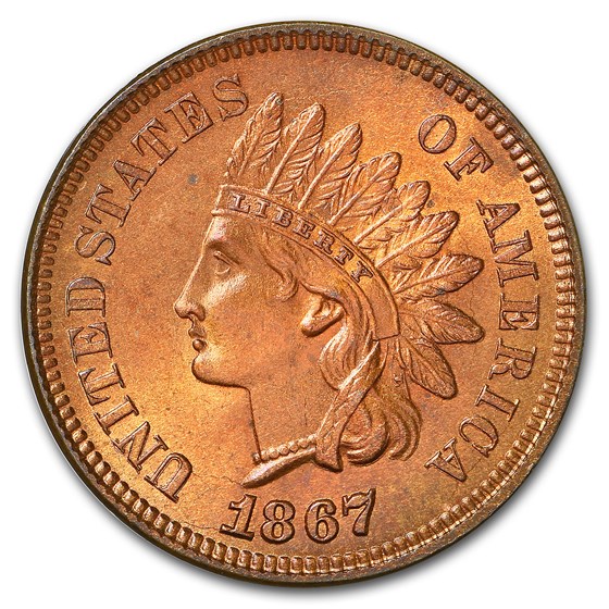 Buy 1867 Indian Head Cent MS-66 NGC (Red) | APMEX