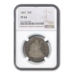 1867 Liberty Seated Half Dollar PF-64 NGC