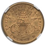 1867-S $20 Liberty Gold Double Eagle AU-58 NGC