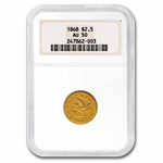 1868 $2.50 Liberty Gold Quarter Eagle AU-50 NGC