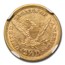 1868 $2.50 Liberty Gold Quarter Eagle MS-61 NGC