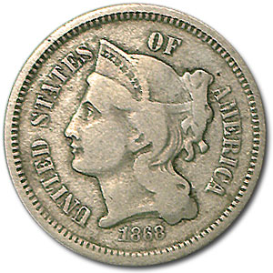 Buy 1868 3 Cent Nickel Fine | APMEX