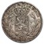 1868 Belgium Silver 5 Francs Leopold II XF