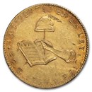 1868-Go YF Federal Republic of Mexico Gold 8 Escudos AU