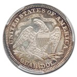 1868 Liberty Seated Quarter PR-65 Cameo PCGS