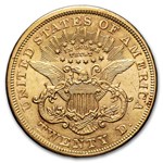 1868-S $20 Liberty Gold Double Eagle AU