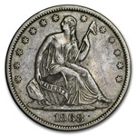 1868-S Liberty Seated Half Dollar XF