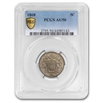 1868 Shield Nickel AU-50 PCGS