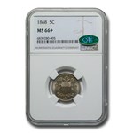 1868 Shield Nickel MS-66+ NGC CAC