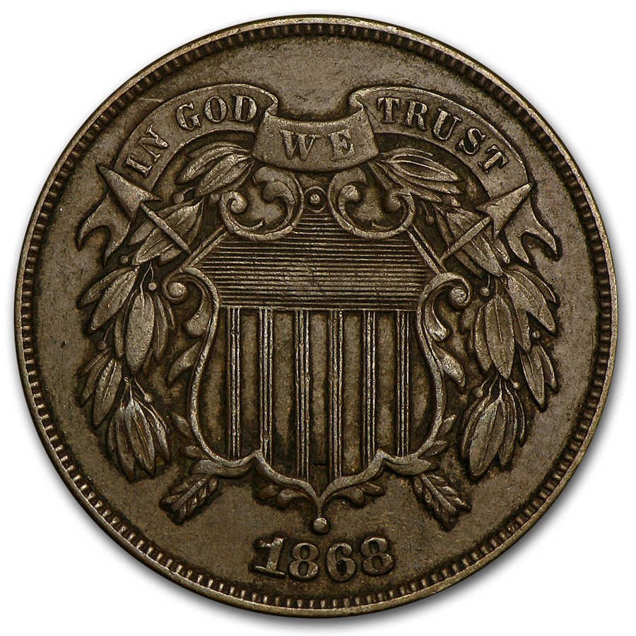 1868 Two Cent Piece XF