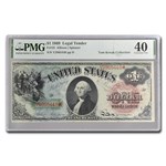 1869 $1.00 Legal Tender "Rainbow" XF-40 PMG (Fr#18)