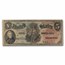 1869 $5.00 Legal Tender Woodchopper "Rainbow" VG (Fr#64)