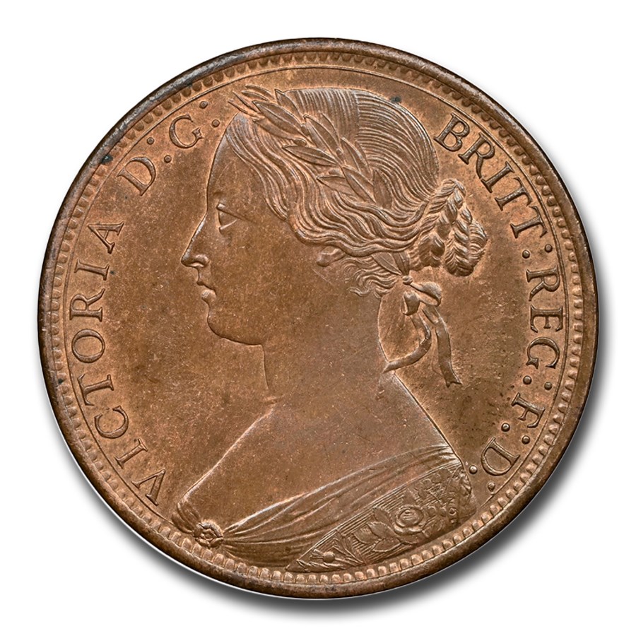 1869 Great Britain Penny Victoria MS-63 NGC (Brown)