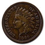 1869 Indian Head Cent Fine