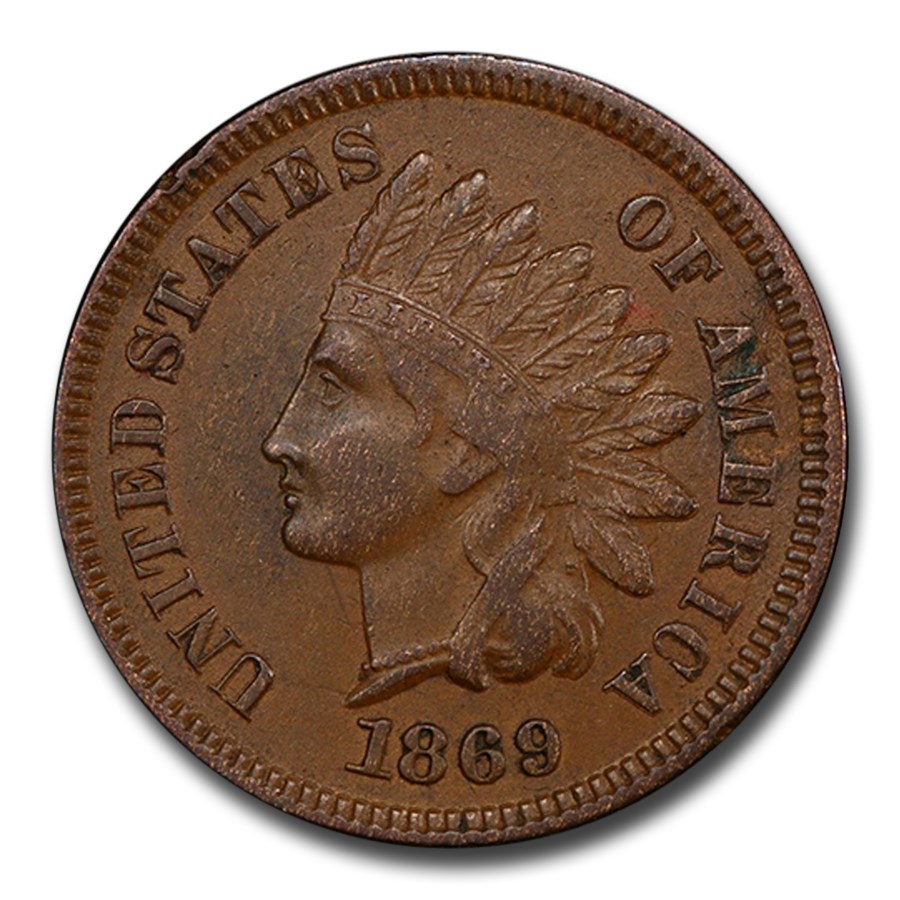 1869 Indian Head Cent XF-45 PCGS