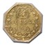 1869 Liberty Octagonal 25 Cent Gold MS-64 NGC (PL, BG-748)