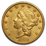 1869-S $20 Liberty Gold Double Eagle AU