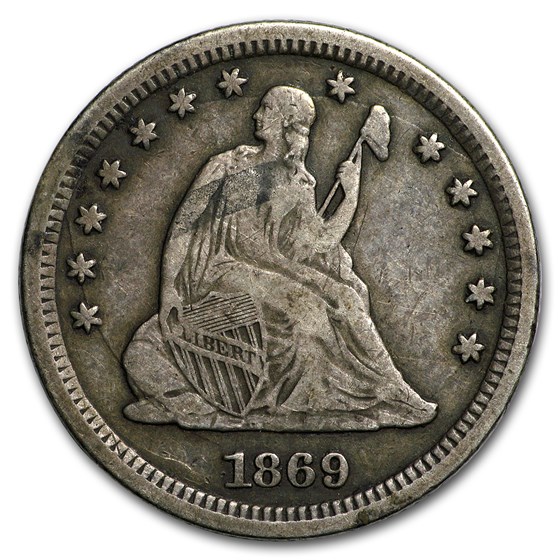 Buy 1869-S Liberty Seated Quarter VF | APMEX