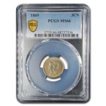 1869 Three Cent Nickel MS-66 PCGS