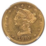 1870 $10 Liberty Gold Eagle AU-58 NGC